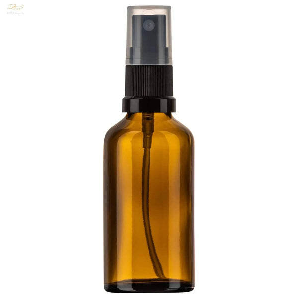 Glasflasche braun mit Spray Zerstäuber - Ritualmanufaktur.de