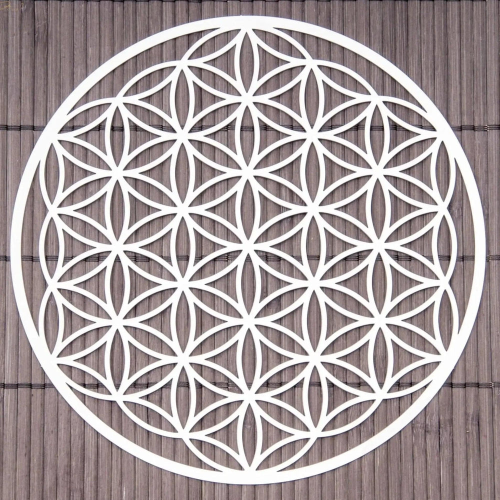 Blume des Lebens 18 cm Wandschmuck aus Edelstahl - Ritualmanufaktur.de