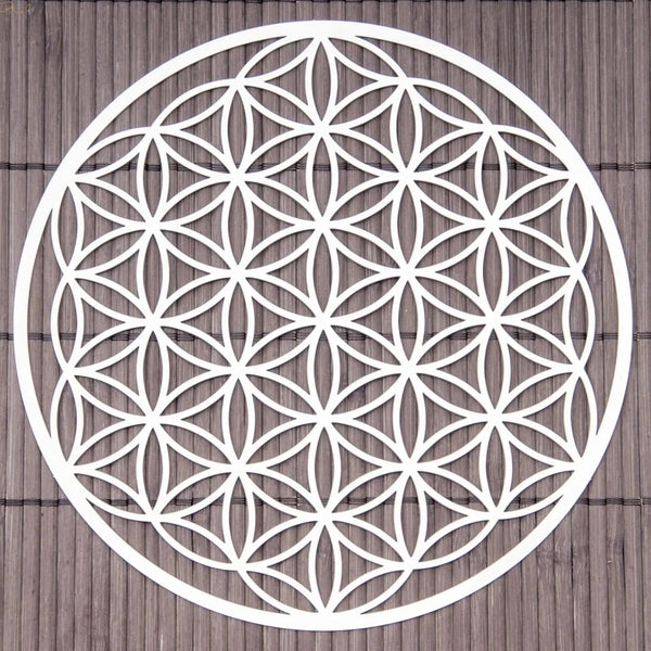 Blume des Lebens 18 cm Wandschmuck aus Edelstahl - Ritualmanufaktur.de