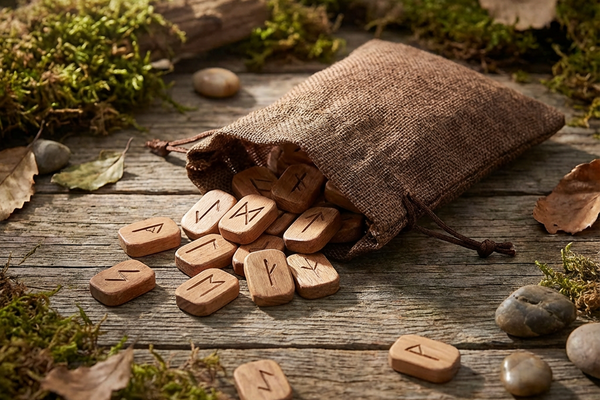 Hölzerne Runensteine aus Buche I Ritualmanufaktur