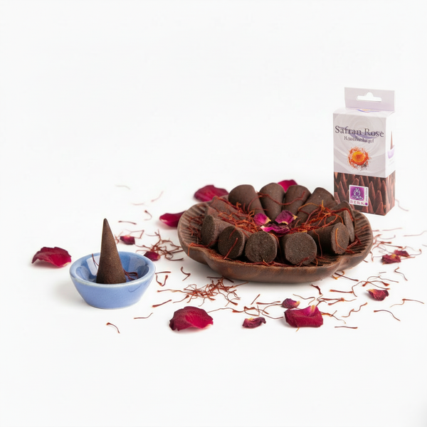 Safran und Rose RäucherkegeL