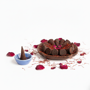 Safran und Rose RäucherkegeL