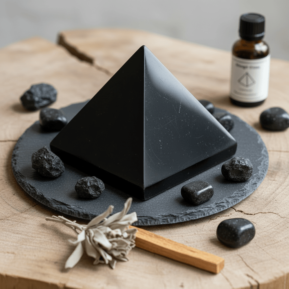Schungit Pyramide - Ritualmanufaktur.de