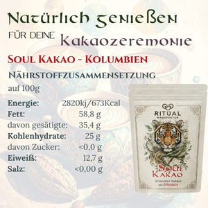 Soul Zeremonie - Kakao aus Kolumbien Criollo Drops - Ritualmanufaktur.de