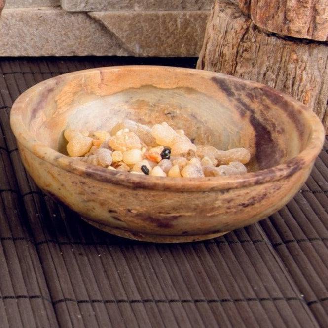 Steinschale aus Speckstein in 13 cm - Ritualmanufaktur.de