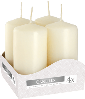 Stumpenkerze 40x80 mm 4er Set - Ritualmanufaktur.de