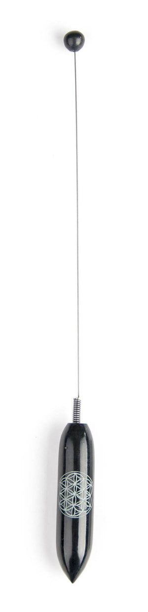 Tensor aus schwarzem Speckstein Blume des Lebens - Ritualmanufaktur.de