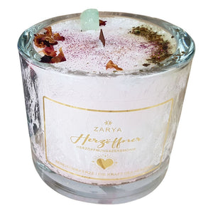 Transformationskerze Herzöffner Kakao & Aventurin - Ritualmanufaktur.de