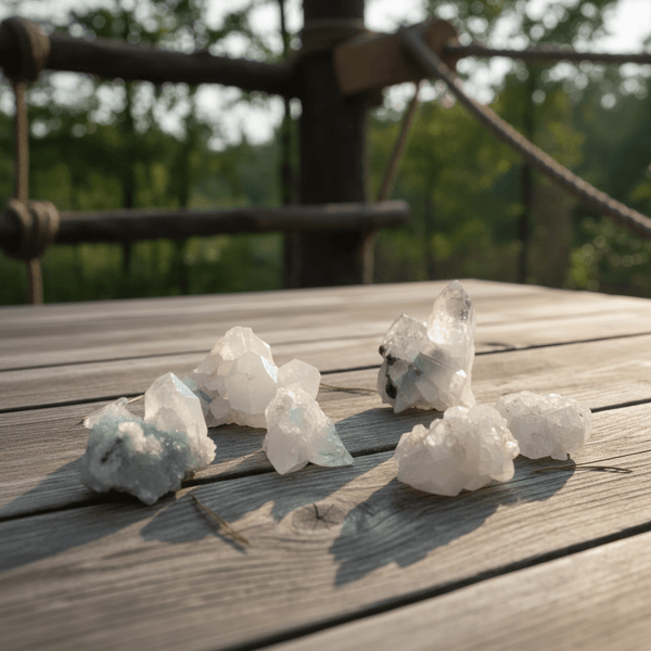 Weißer Apophyllit roh - Ritualmanufaktur.de