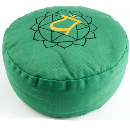 Herzchakra Meditationskissen mit Buchweizen gefüllt 36 x 15 cm Berk