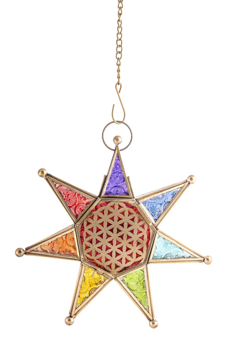Orientalisches Licht "Chakra Stern" mit Kette Berk