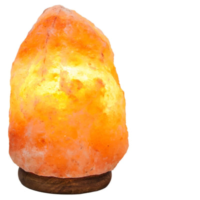 Salzkristall Lampe mit Holzsockel (2-3 kg) - Ritualmanufaktur.de
