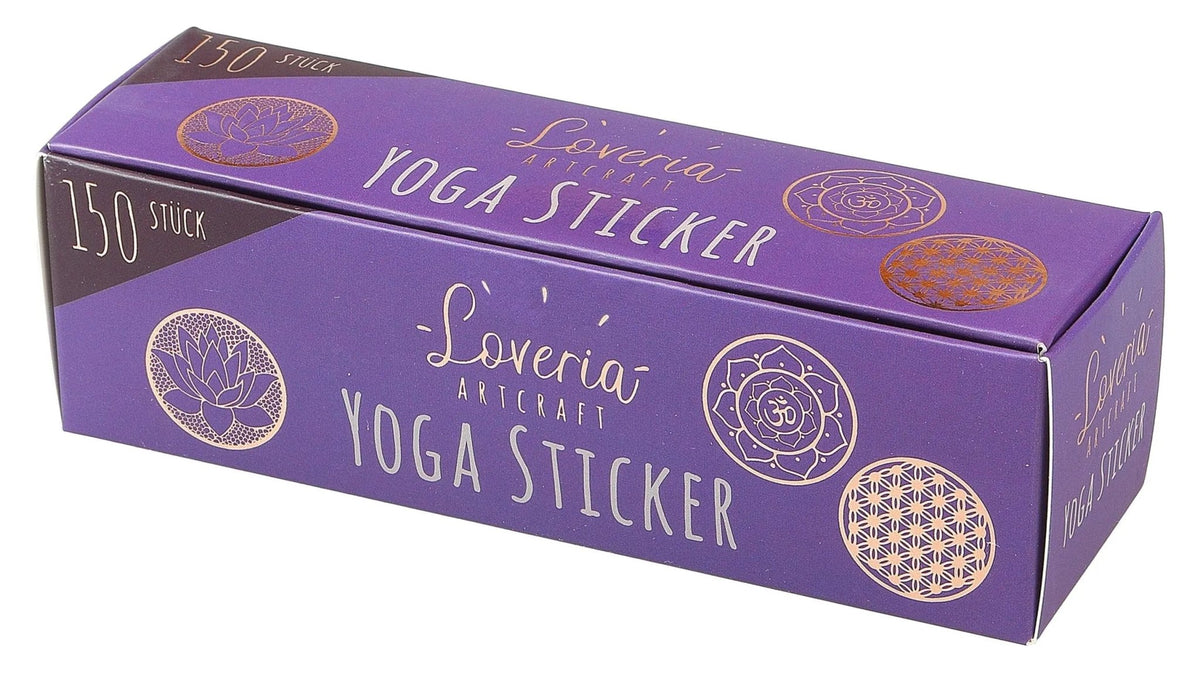 Yoga Sticker (150 St.) Lotus, Blume des Lebens, OM je 50 - Ritualmanufaktur.de